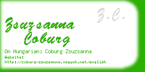 zsuzsanna coburg business card